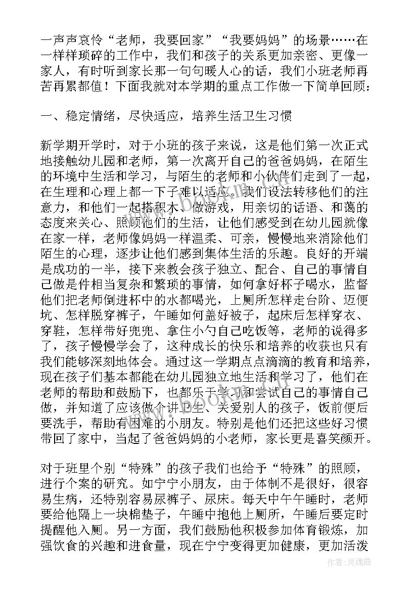 幼儿园小班教师个人总结(精选6篇)