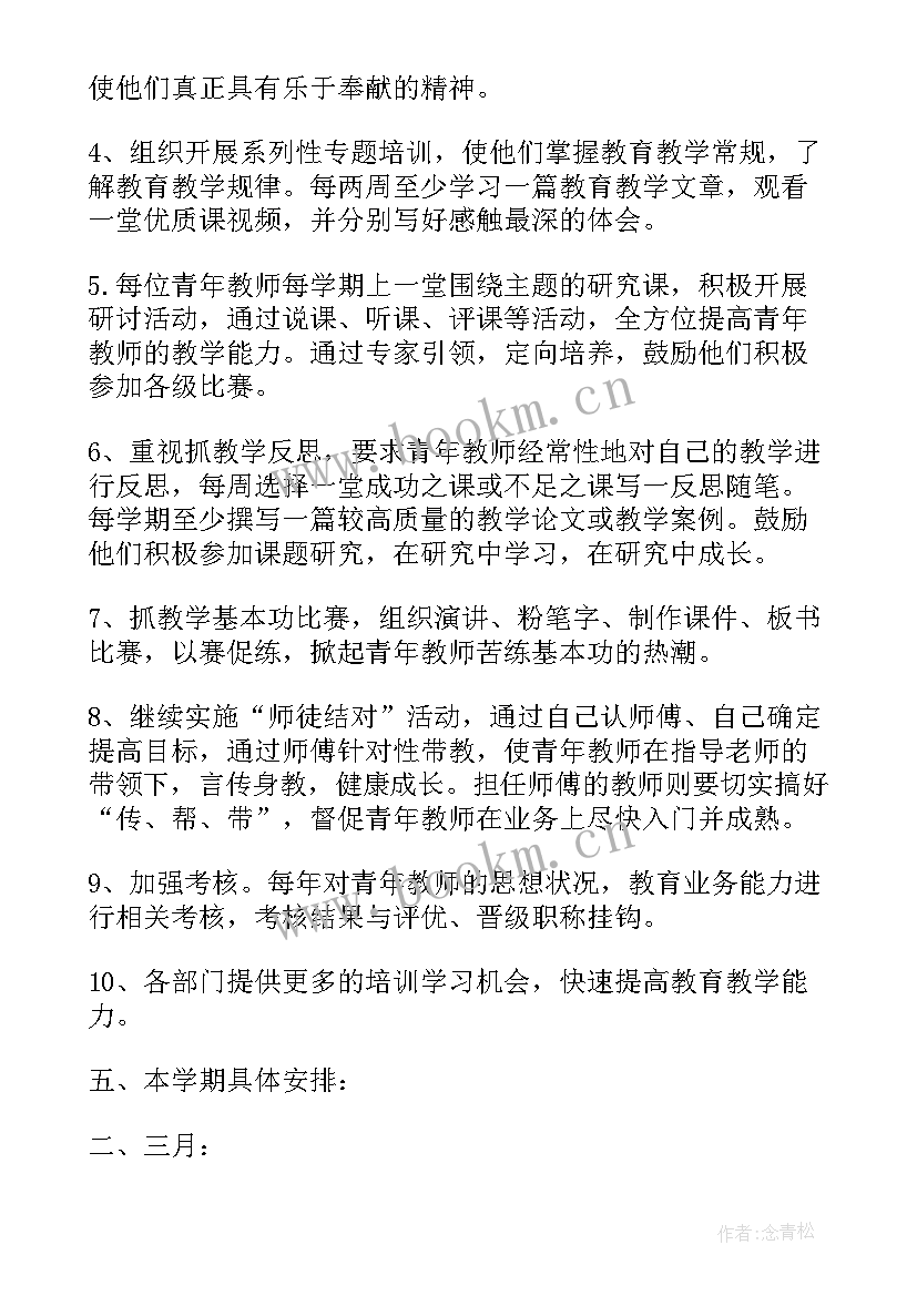 最新高中青年教师培养方案 高中青年教师培养计划(模板5篇)