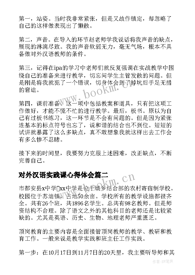 对外汉语实践课心得体会(精选5篇)