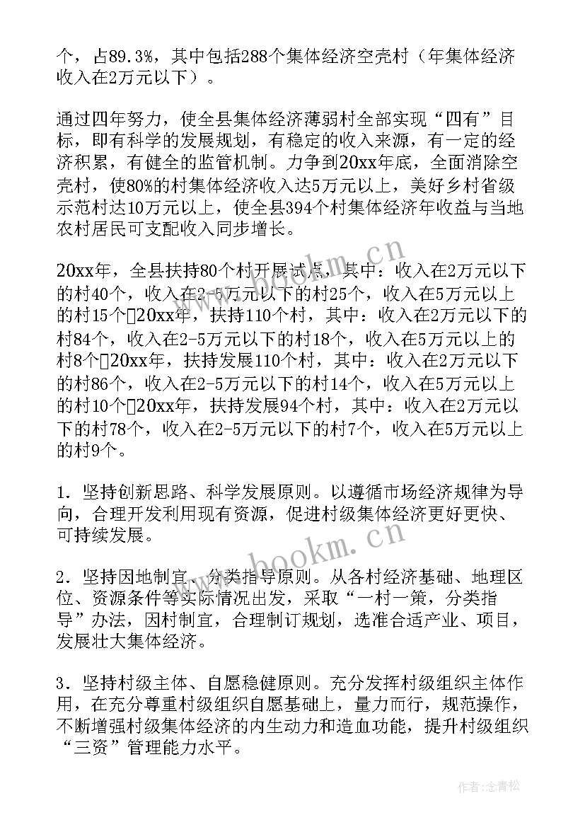 最新村级壮大村集体经济实施方案 扶持壮大村级集体经济实施方案(模板5篇)