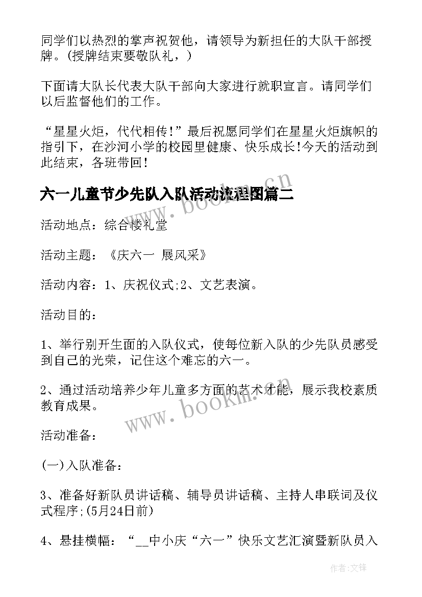 最新六一儿童节少先队入队活动流程图 六一儿童节少先队入队活动策划(精选5篇)