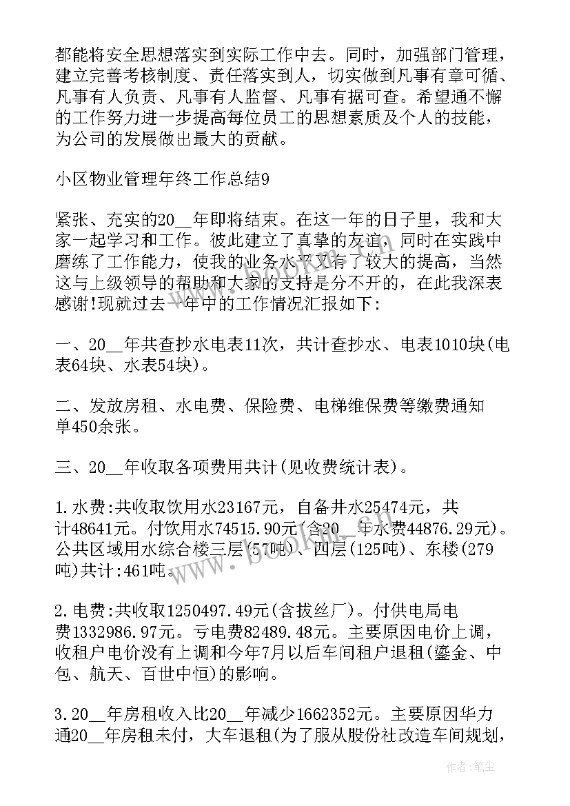 2023年小区物业管理工作总结 小区物业管理年度工作总结(大全5篇)