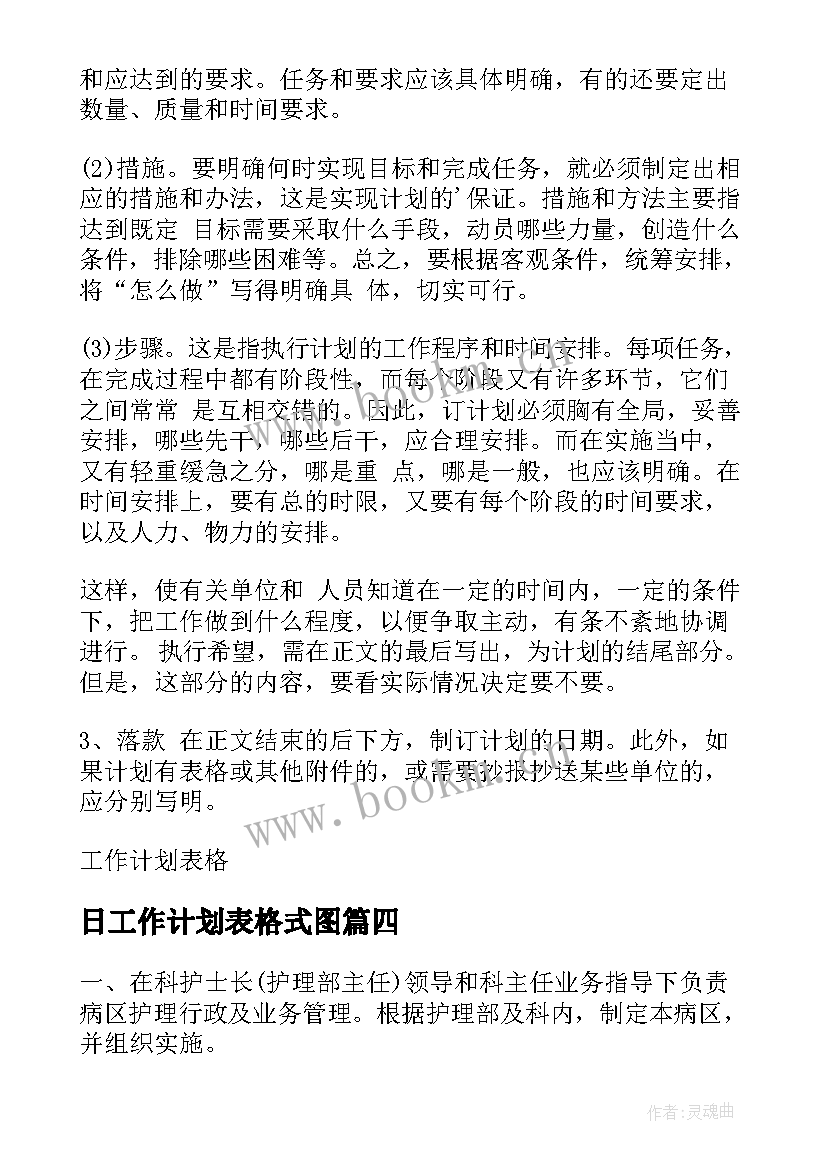 最新日工作计划表格式图 工作计划表格(优秀7篇)