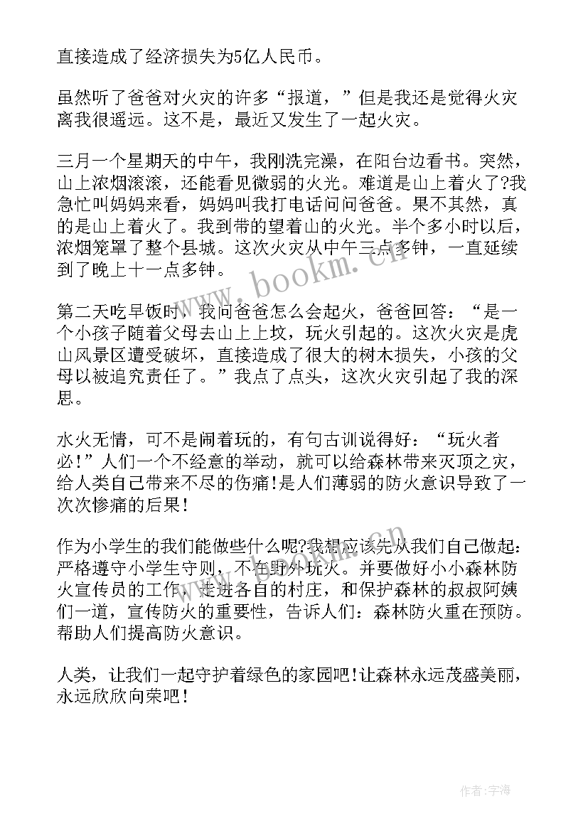 森林防火心得体会(模板5篇)