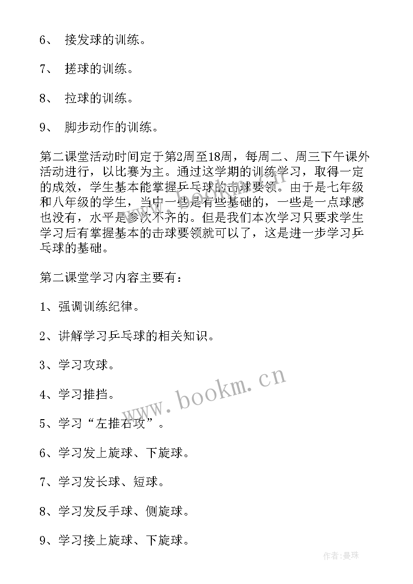 2023年小学乒乓球兴趣小组活动计划 乒乓球兴趣活动总结(优质8篇)