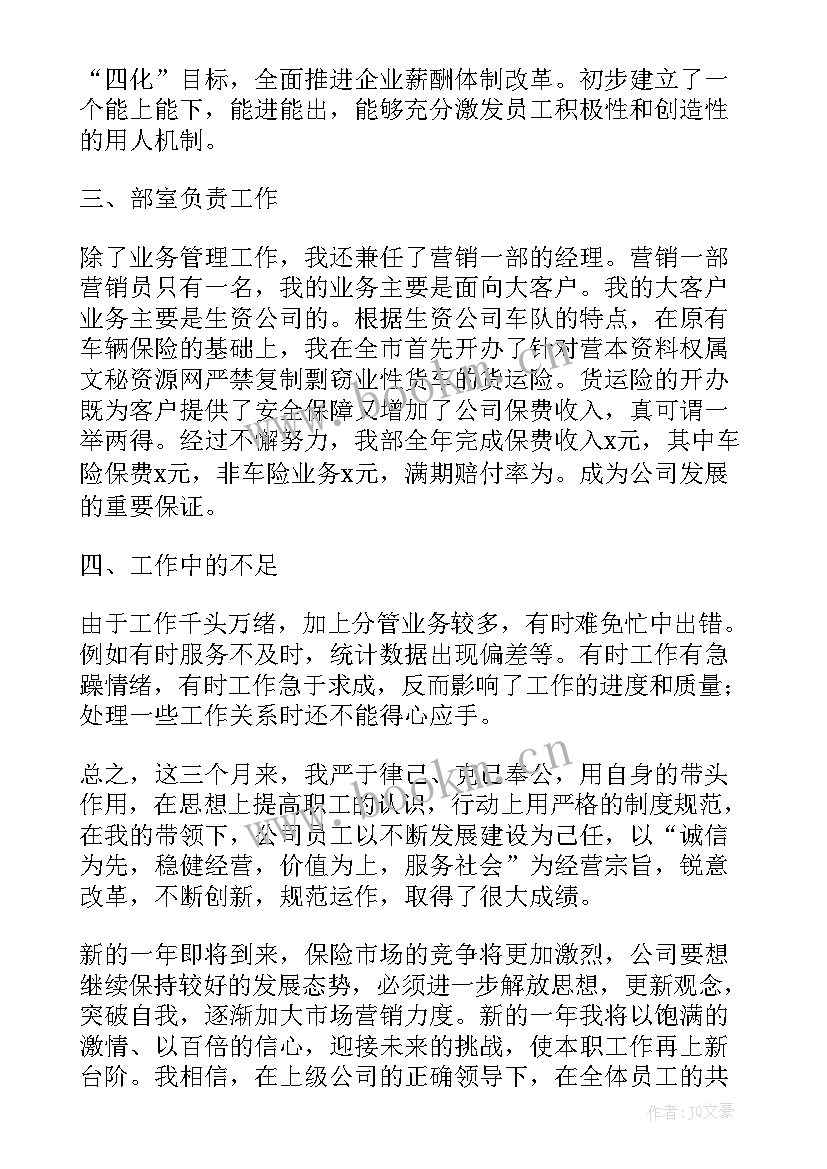 2023年保险公司业务员个人年终总结(精选7篇)