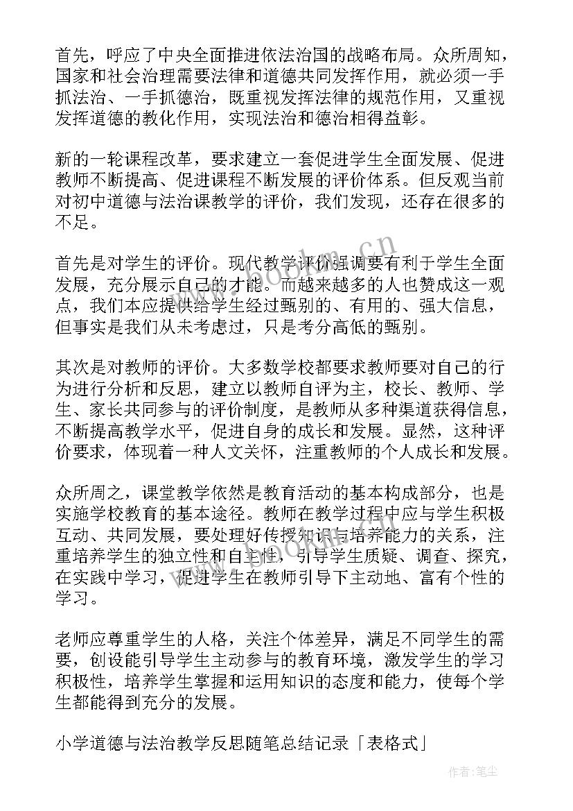 学会反思道德与法治笔记 八年级道德与法治教学反思(优质8篇)