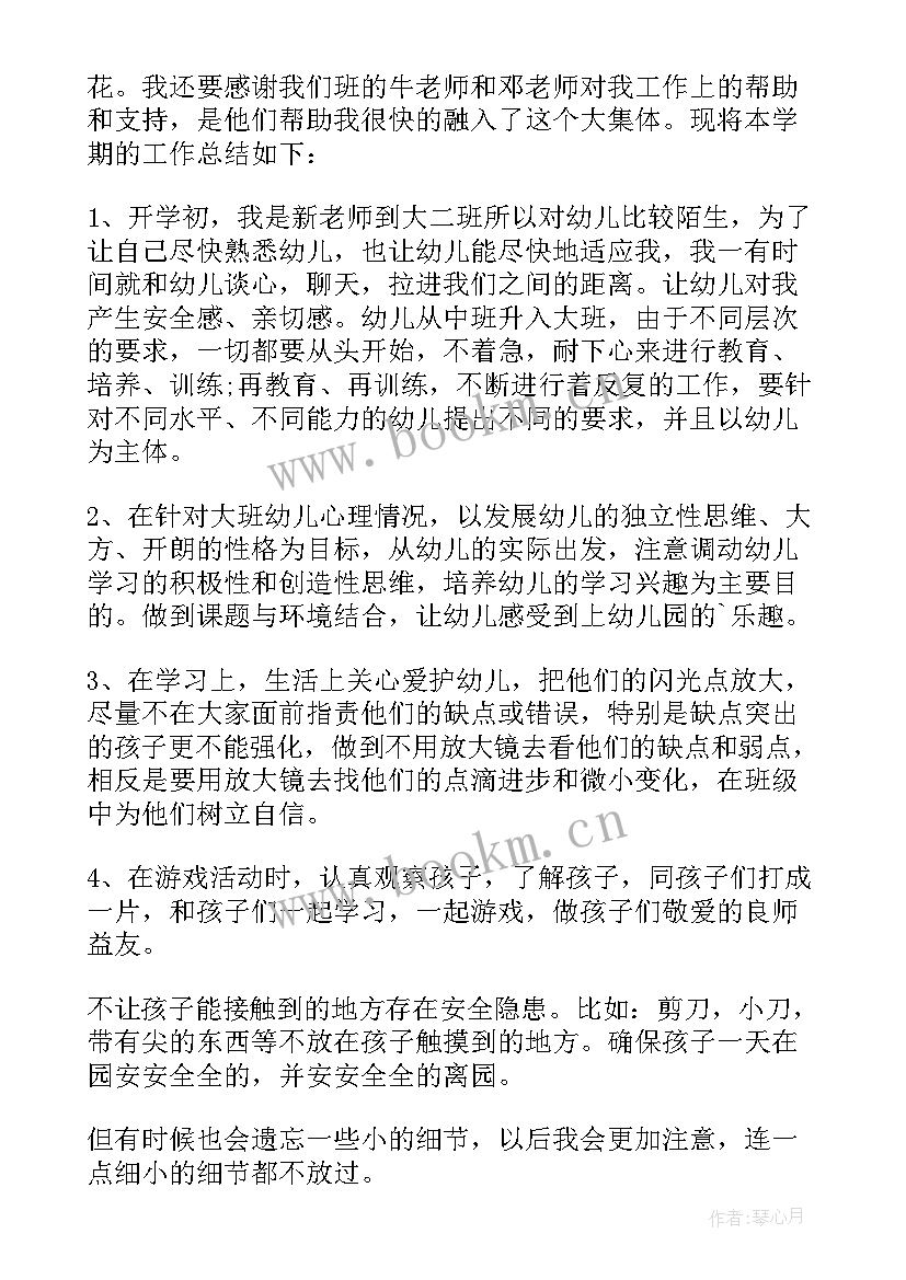 2023年幼儿园大班上学期教学工作总结(实用9篇)