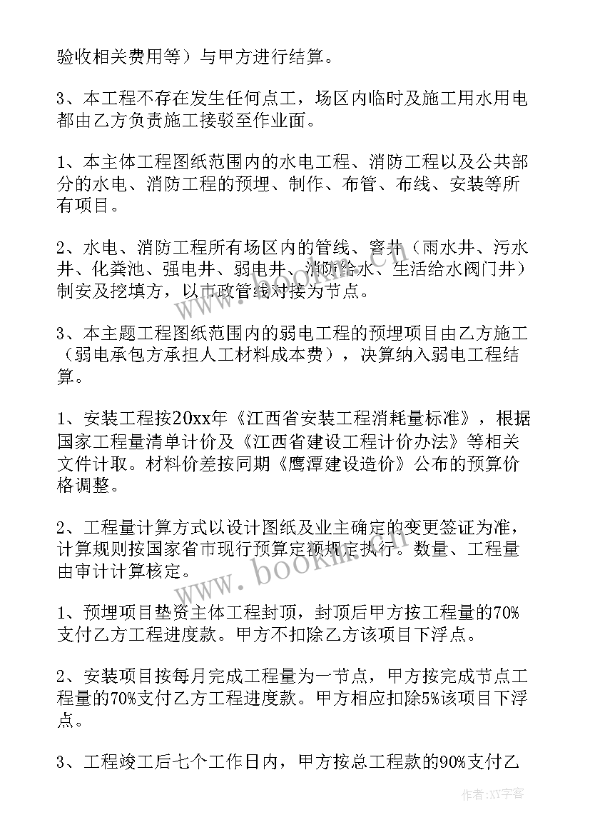 最新水电暖承包合同电子版下载 水电工程承包合同(汇总9篇)