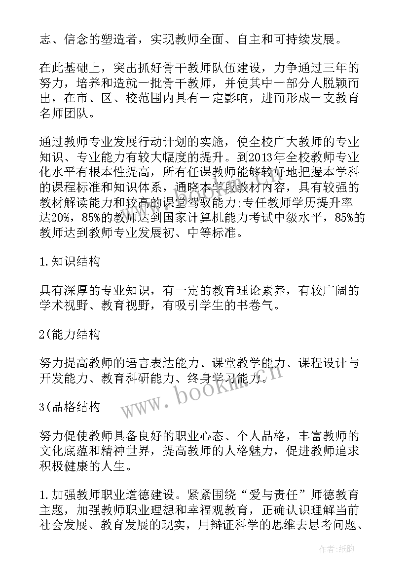 学校教师专业发展规划方案 学校教师专业发展规划实施方案集合(精选5篇)