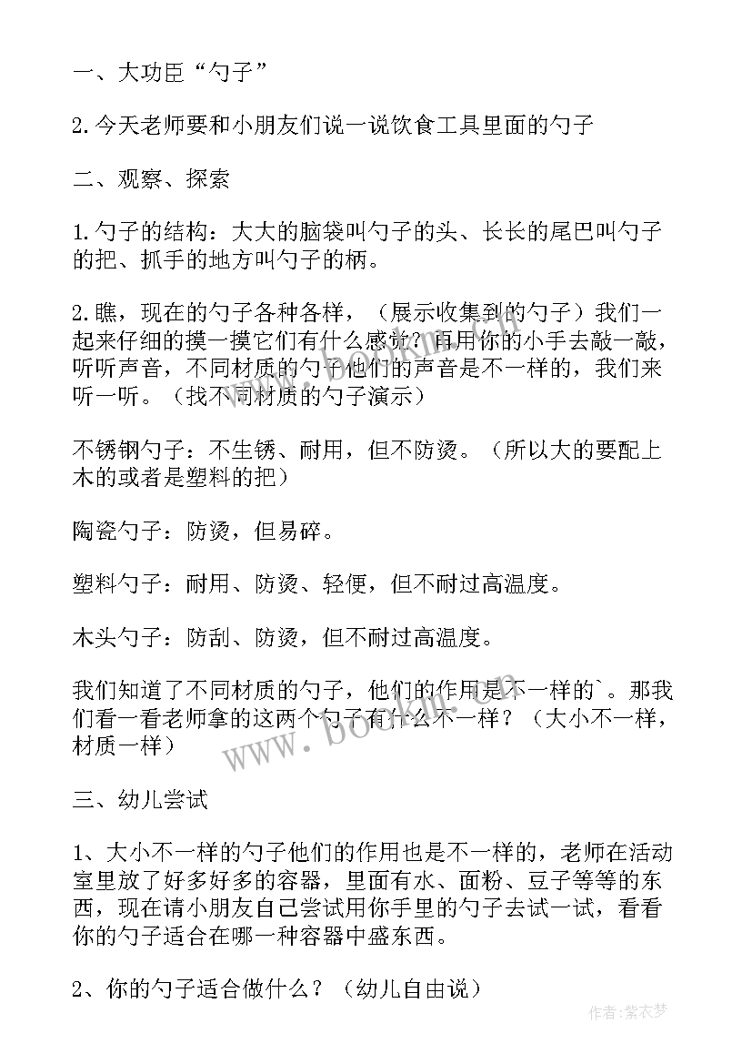 最新各种各样的纸反思 大班科学活动教案各种各样的勺子(优秀5篇)