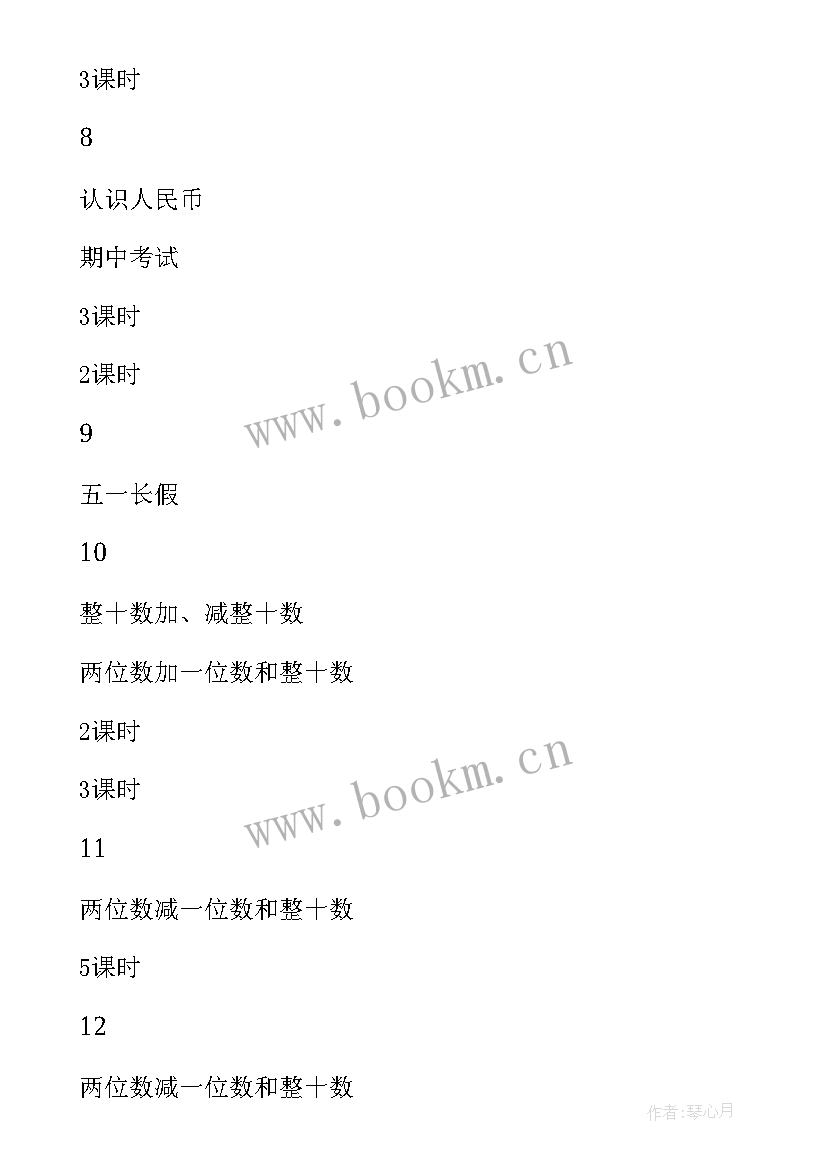 最新小学数学一年级工作计划第一学期 一年级数学工作计划(大全8篇)