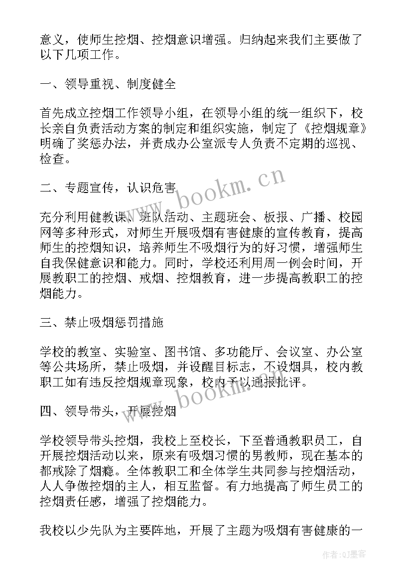 2023年控烟心得体会(优秀5篇)