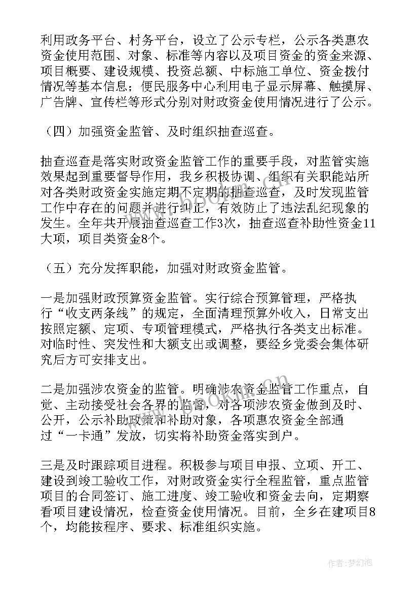 2023年财政专项资金使用调研报告(大全5篇)