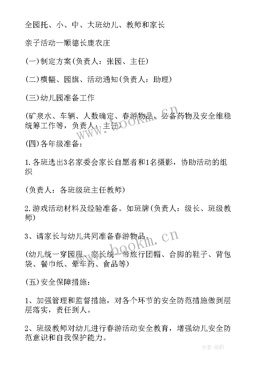 2023年幼儿园三八节春游活动计划书内容(实用5篇)