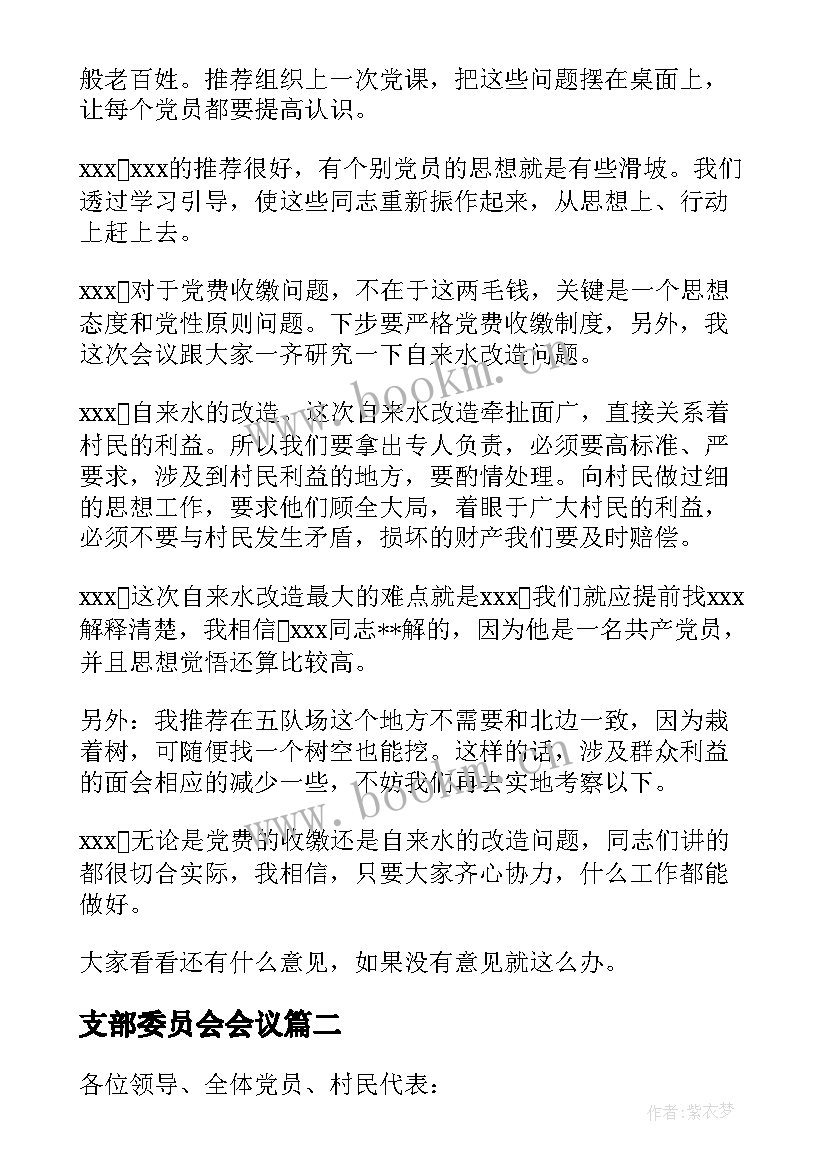 最新支部委员会会议 支委会会议记录(优秀5篇)