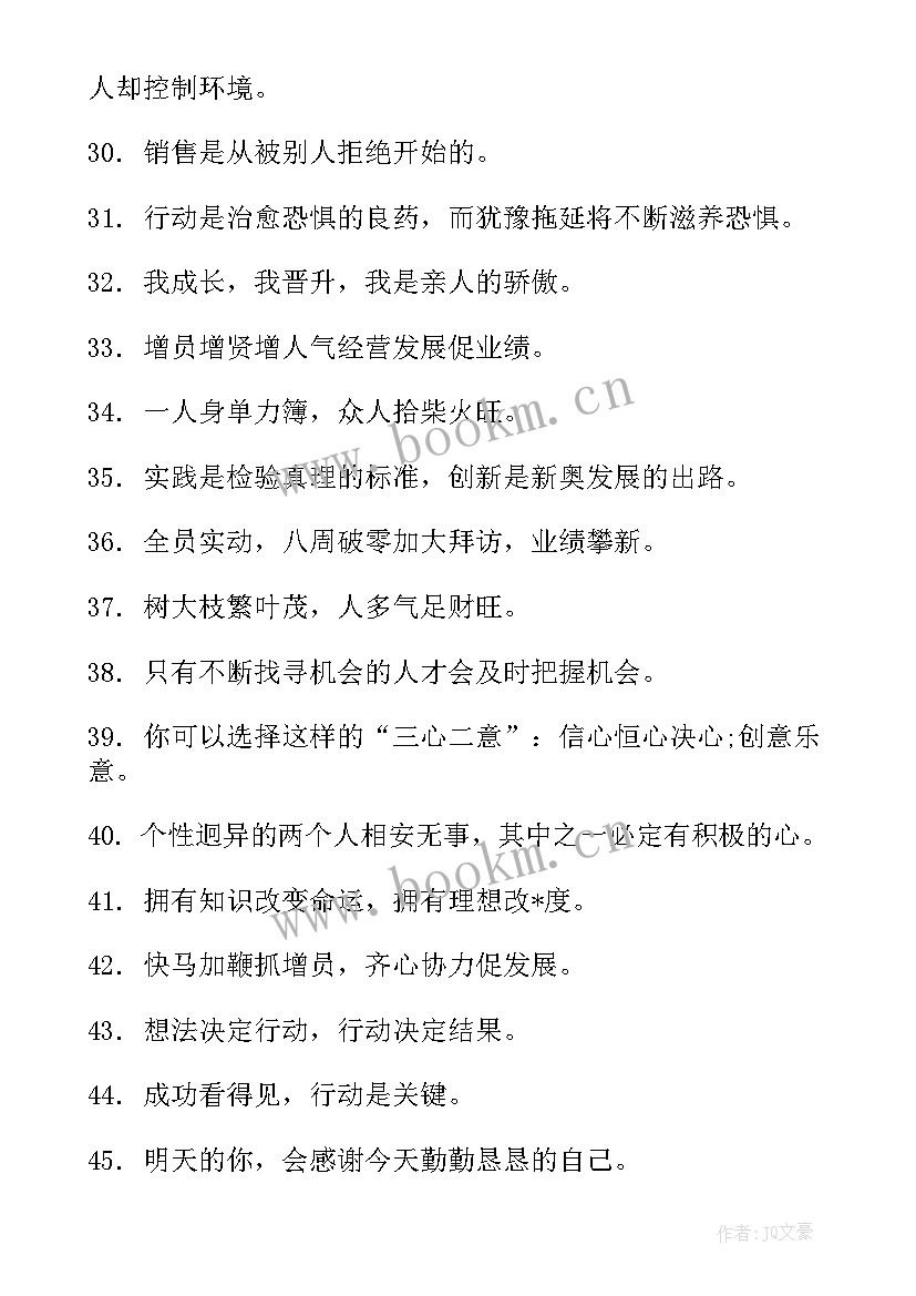 2023年销售团队晨会口号 销售团队晨会励志口号(精选5篇)