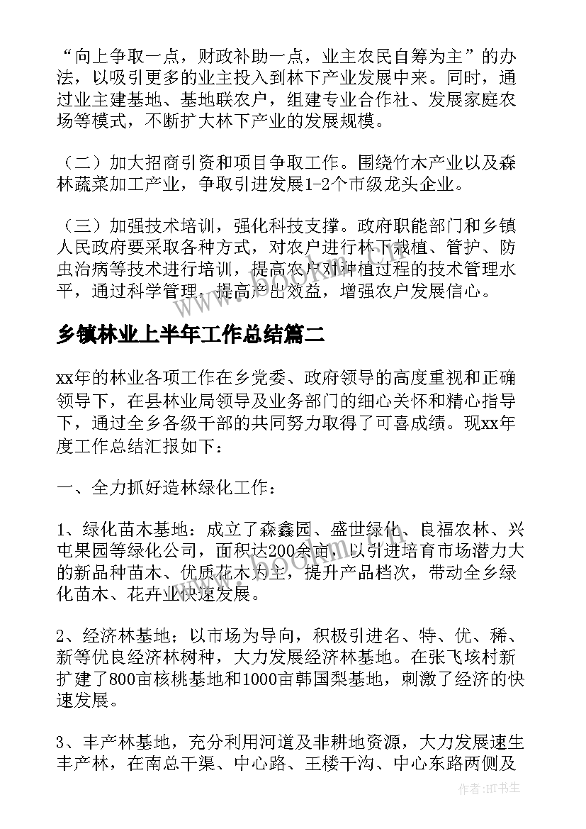 2023年乡镇林业上半年工作总结 乡镇林业工作总结(优秀8篇)