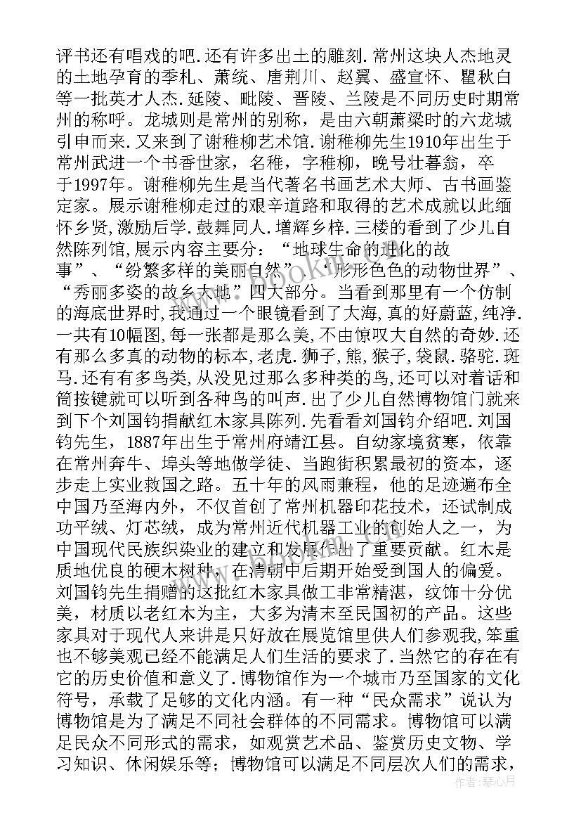 2023年三下乡参观博物馆实践报告存在的问题(大全5篇)