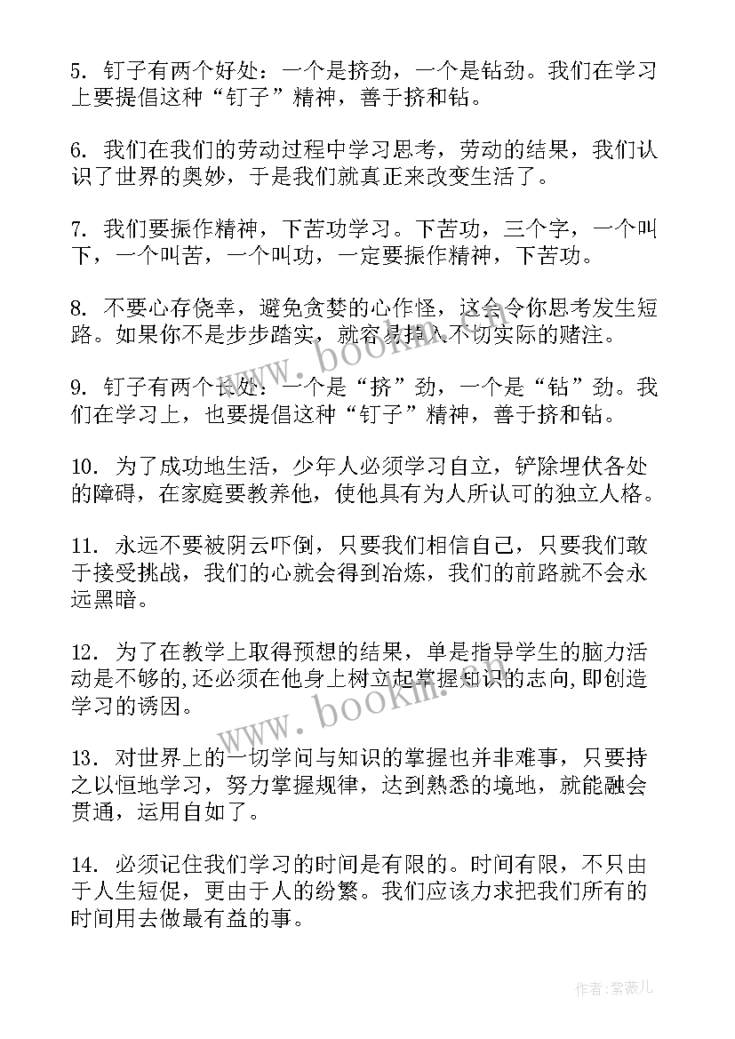 2023年加油高中生励志语录(大全5篇)