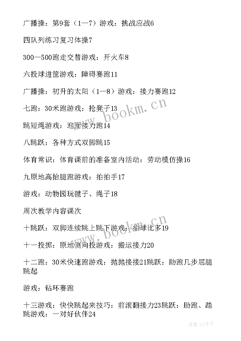 最新一年级体育教学计划第一学期(优秀10篇)