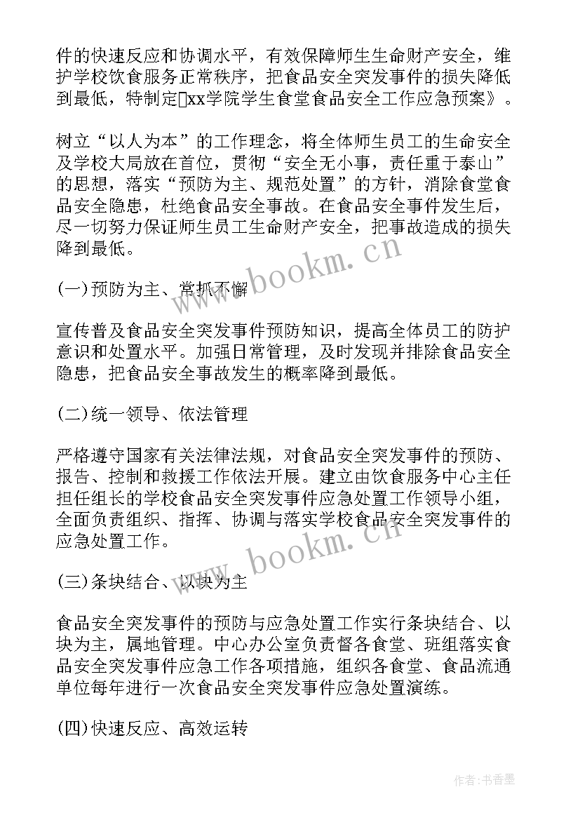 最新食品安全应急预案演练方案 食品安全应急预案(通用8篇)