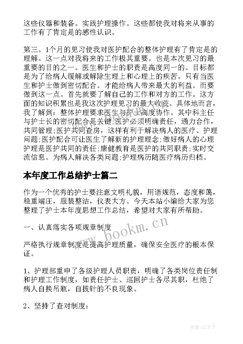 2023年本年度工作总结护士 护士本年度个人工作总结(通用5篇)