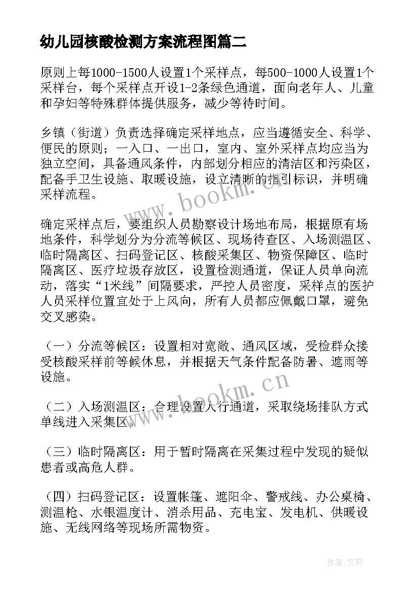 2023年幼儿园核酸检测方案流程图 幼儿园核酸检测方案(优秀5篇)