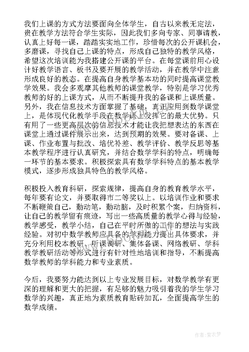 2023年数学教师个人规划 初中数学教师个人发展规划(精选5篇)