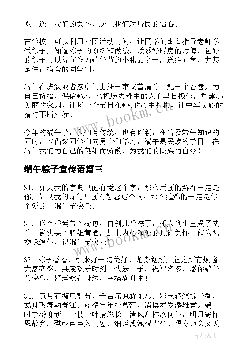 最新端午粽子宣传语(模板5篇)