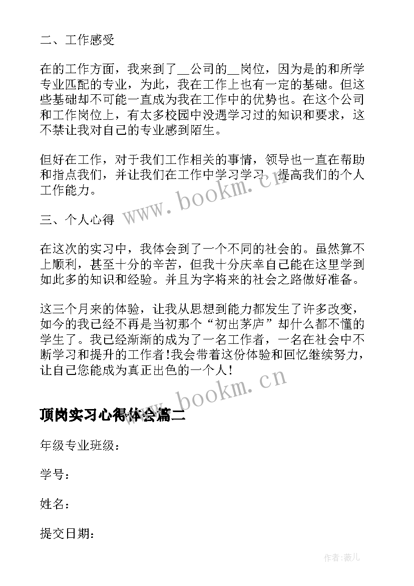 顶岗实习心得体会 银行顶岗实习心得收获(模板5篇)