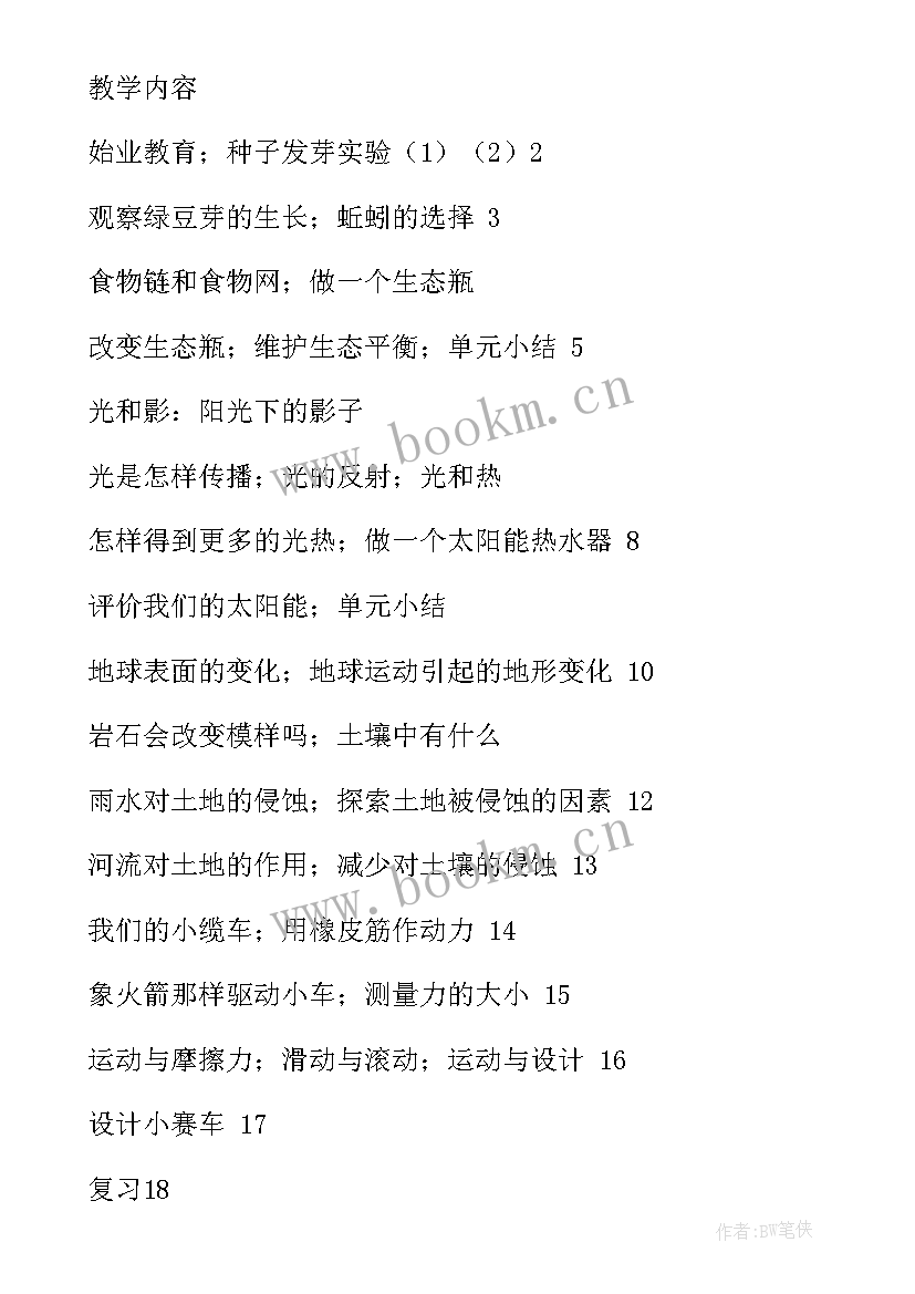 六年级科学教学计划(大全8篇)