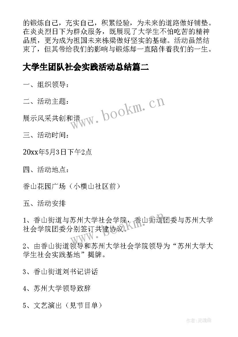 2023年大学生团队社会实践活动总结(实用9篇)