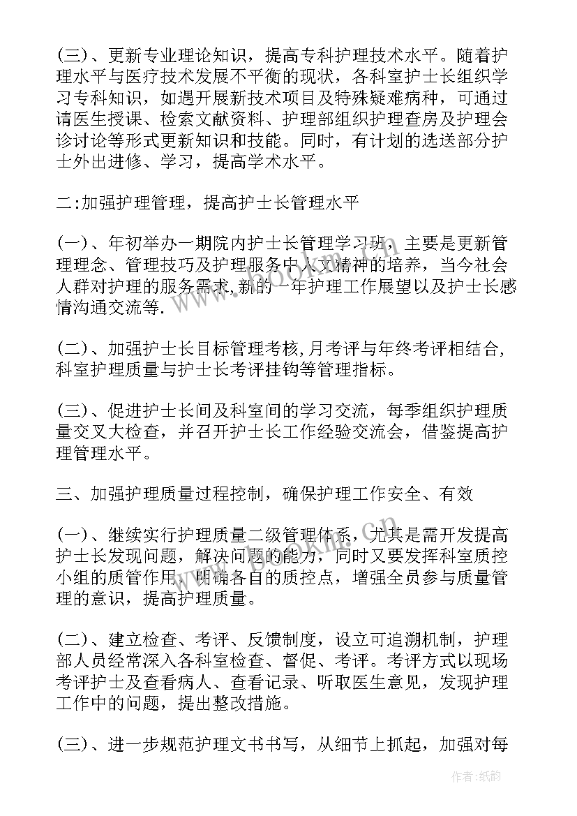 2023年护士个人工作计划(通用6篇)