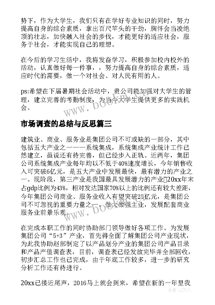 2023年市场调查的总结与反思 月份产品市场调查工作总结(模板5篇)