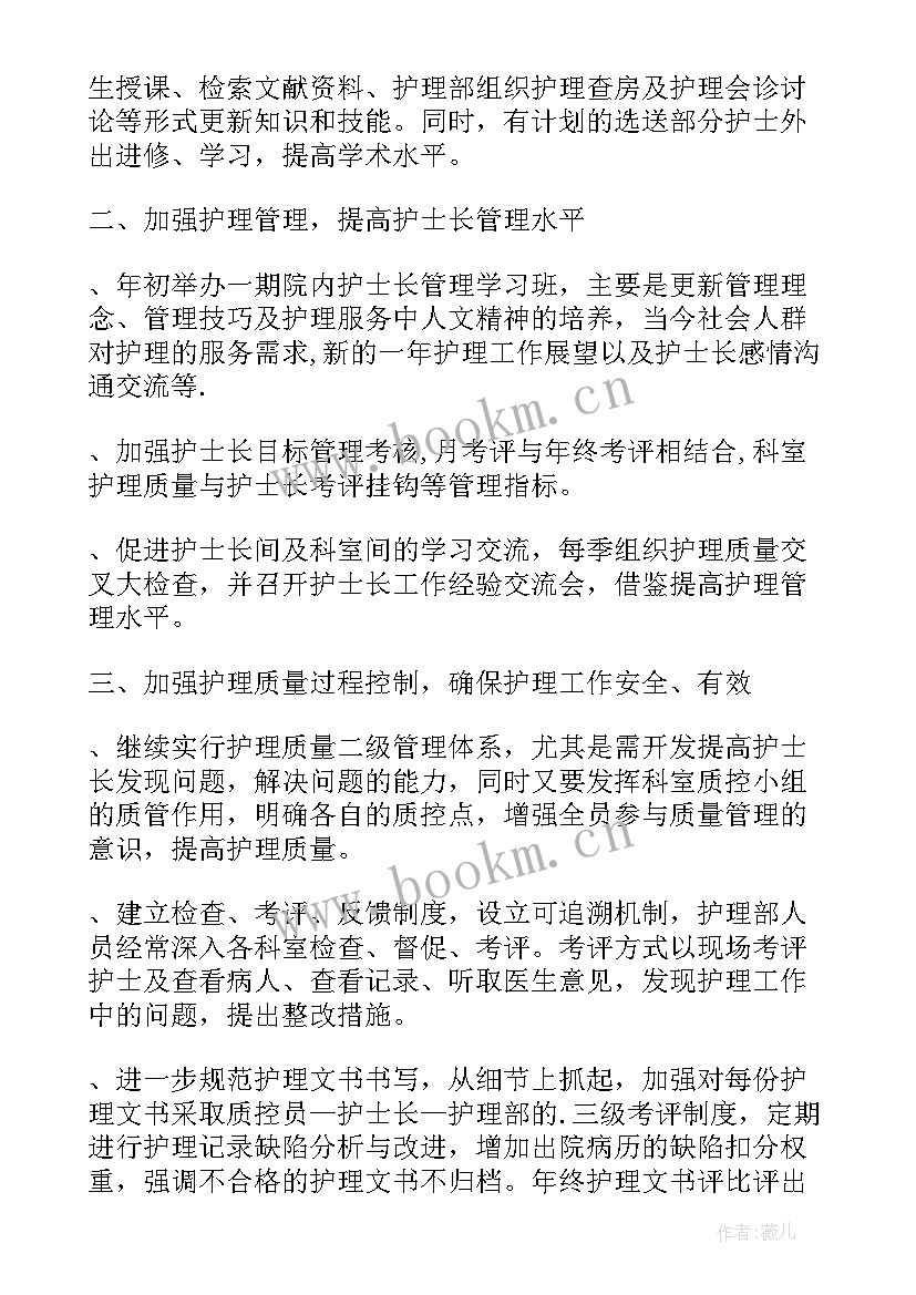 护理工作的计划 护理工作计划(优质5篇)