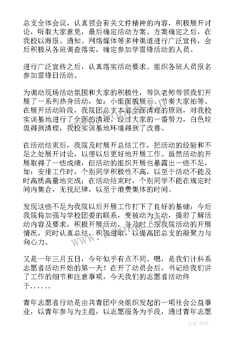 2023年青年志愿者活动个人总结(大全7篇)