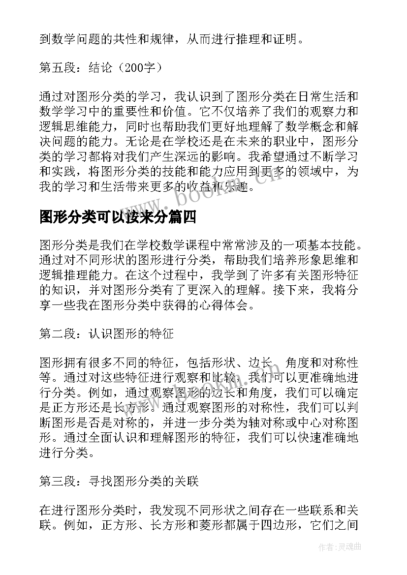 图形分类可以按来分 图形分类心得体会(优秀5篇)