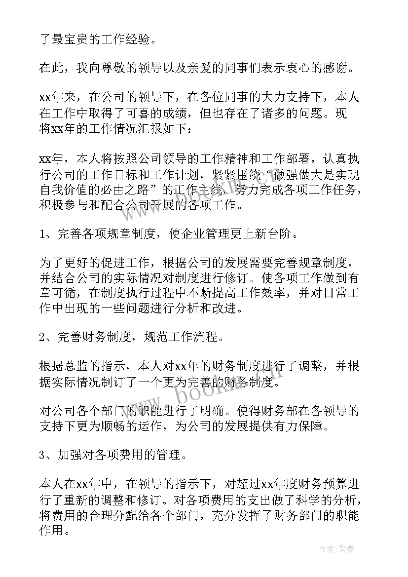 财务总监年度规划(通用5篇)