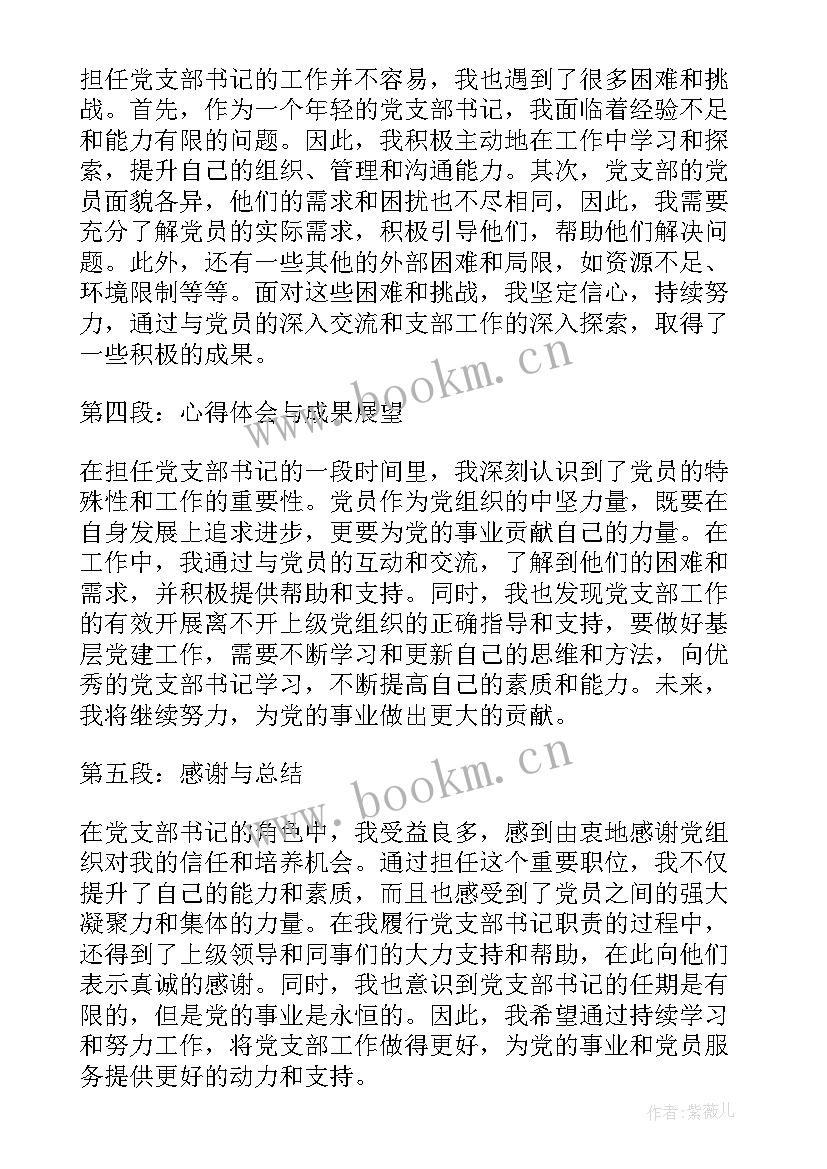 2023年村党支部书记从严治党主体责任 新上任党支部书记心得体会(优秀8篇)