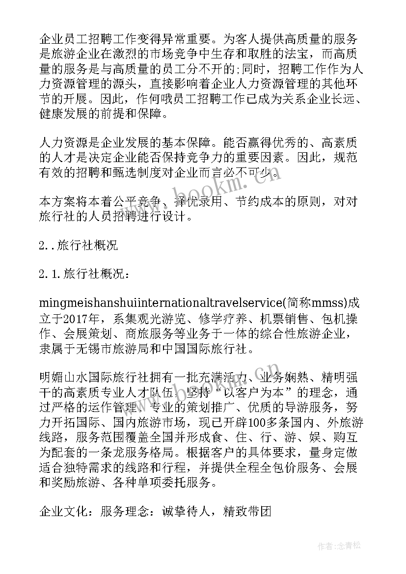 2023年招聘场地设计方案 旅行社招聘设计方案(实用5篇)