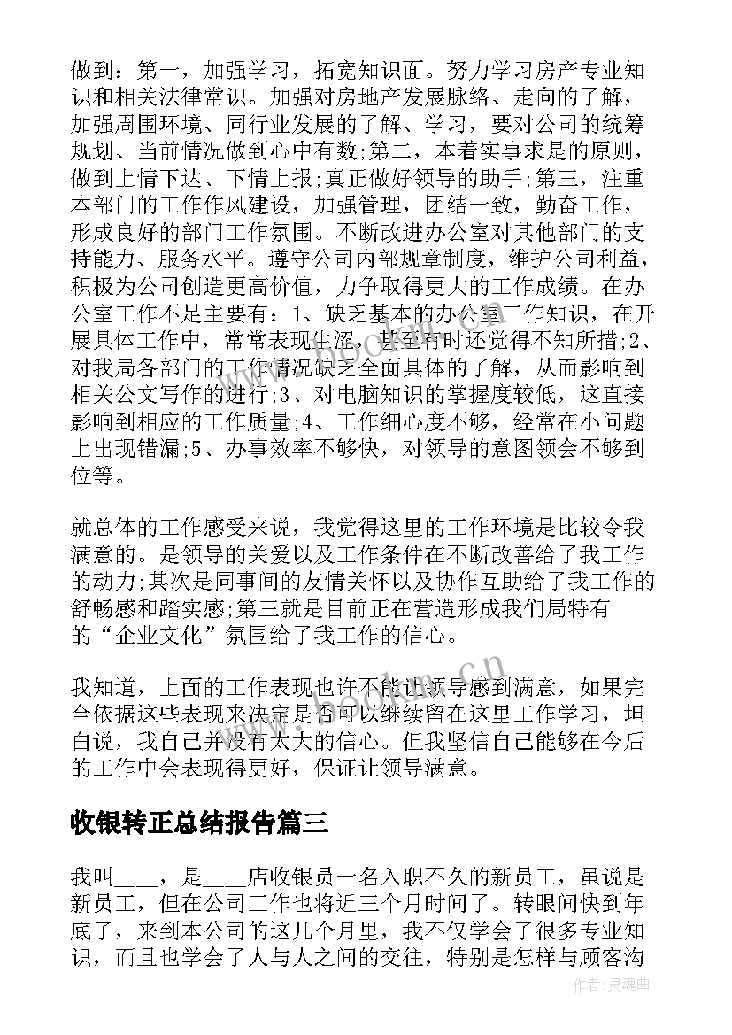 收银转正总结报告 收银新员工转正个人总结报告(实用5篇)