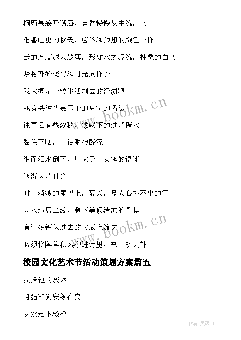 2023年校园文化艺术节活动策划方案(大全10篇)