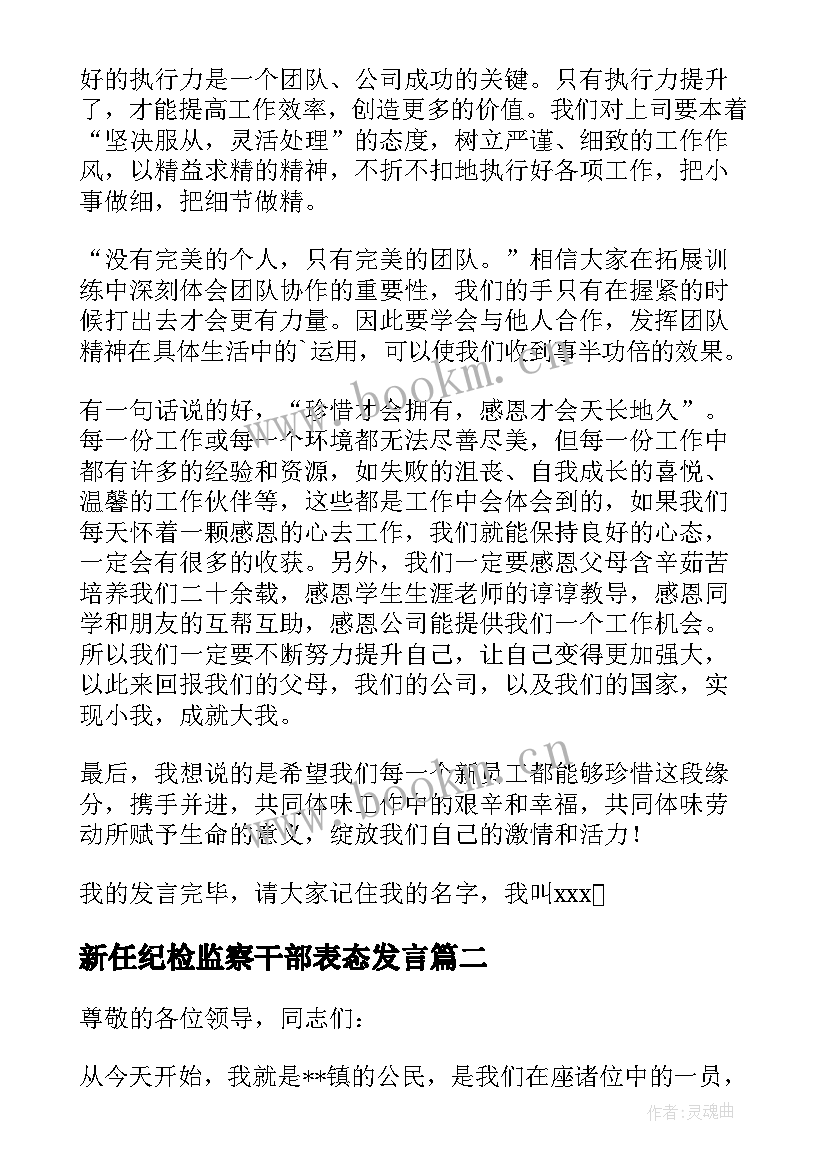 最新新任纪检监察干部表态发言 新岗位任职表态发言稿(优质5篇)