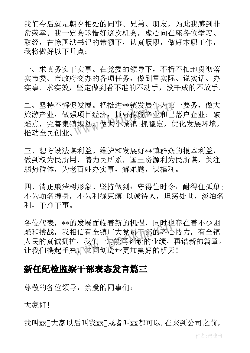 最新新任纪检监察干部表态发言 新岗位任职表态发言稿(优质5篇)