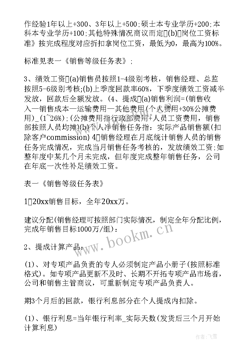 销售提成管理制度方案 销售提成方案(通用6篇)