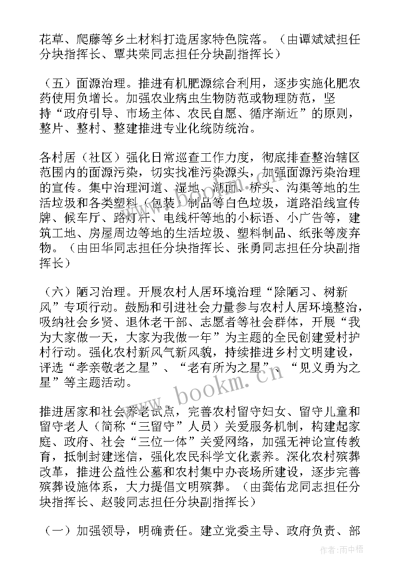 最新农村人居环境整治工作体会和感悟 农村人居环境整治工作方案(大全5篇)