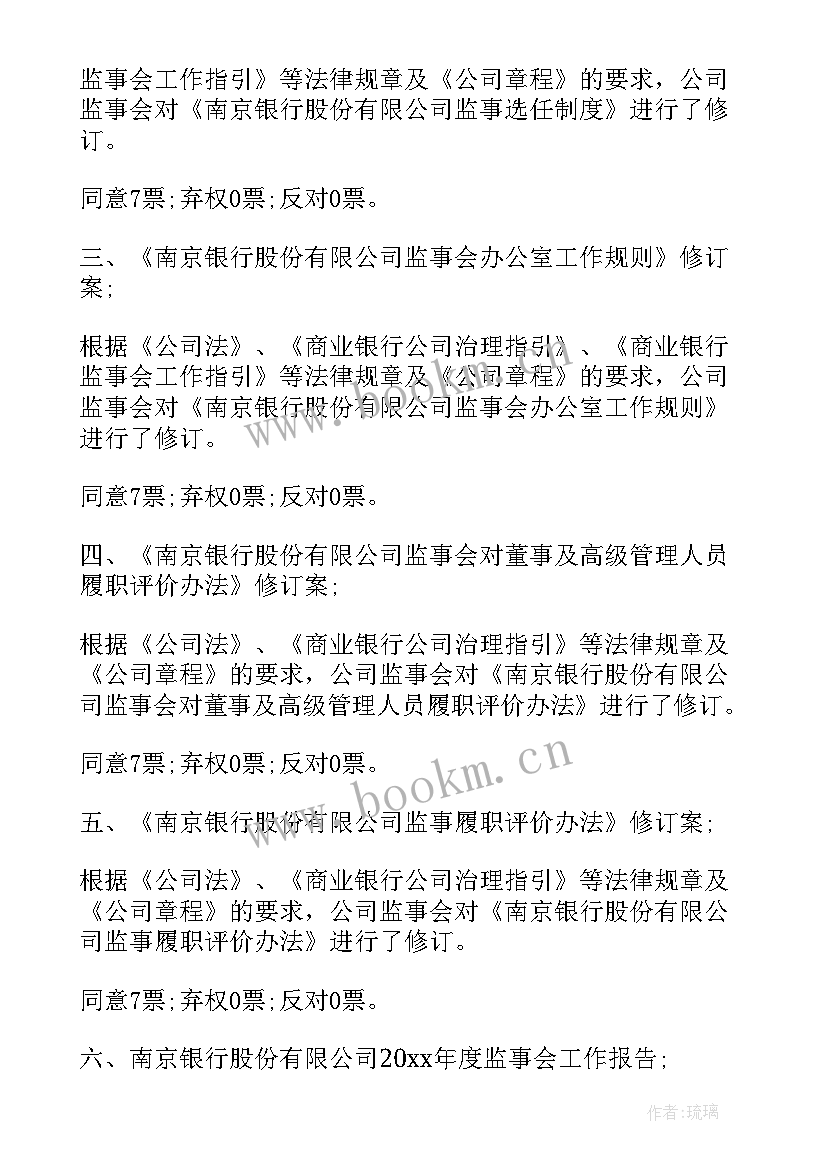 银行监事会年度工作总结 银行度监事会工作报告(大全5篇)