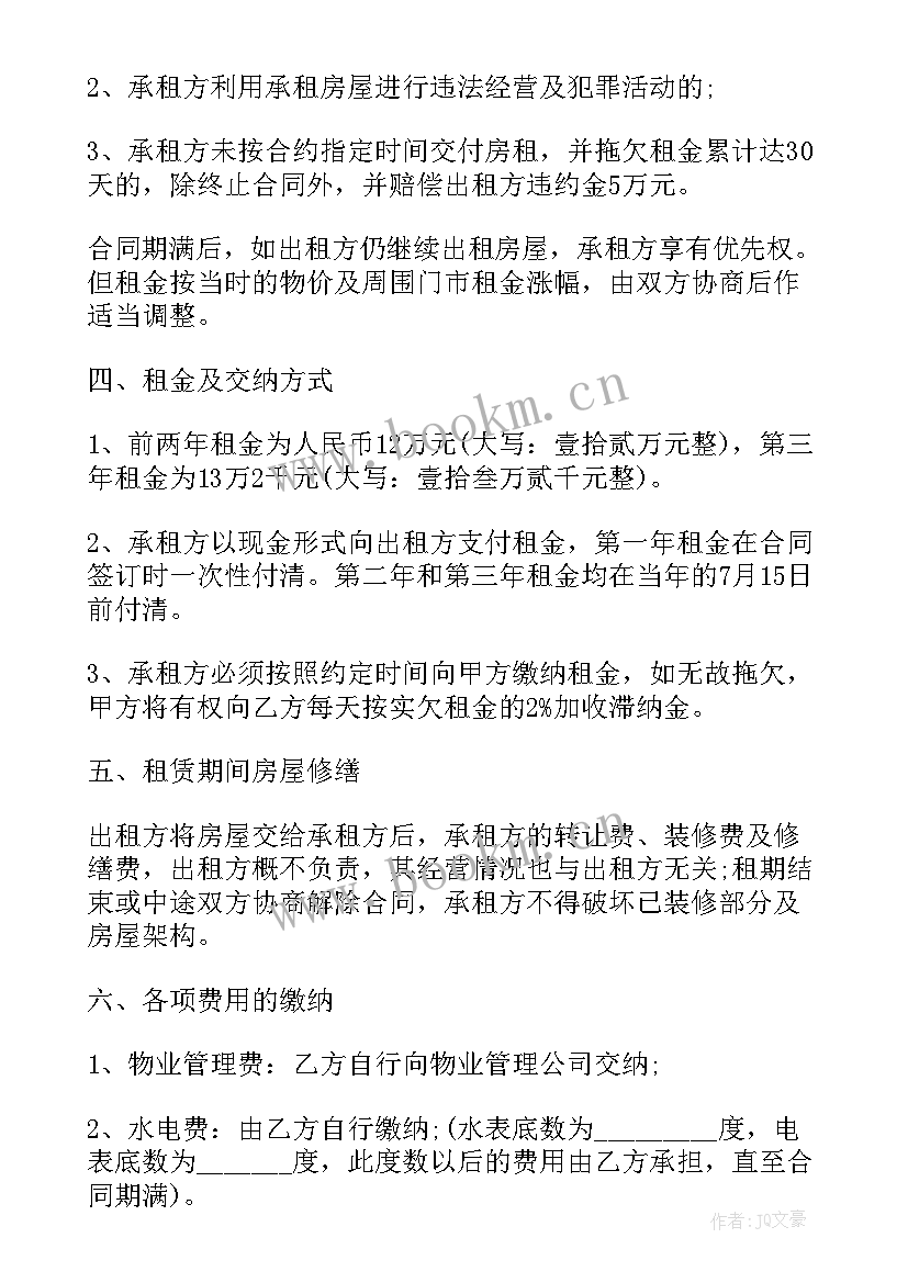 2023年服装店面出租合同书 服装店面出租合同(大全5篇)