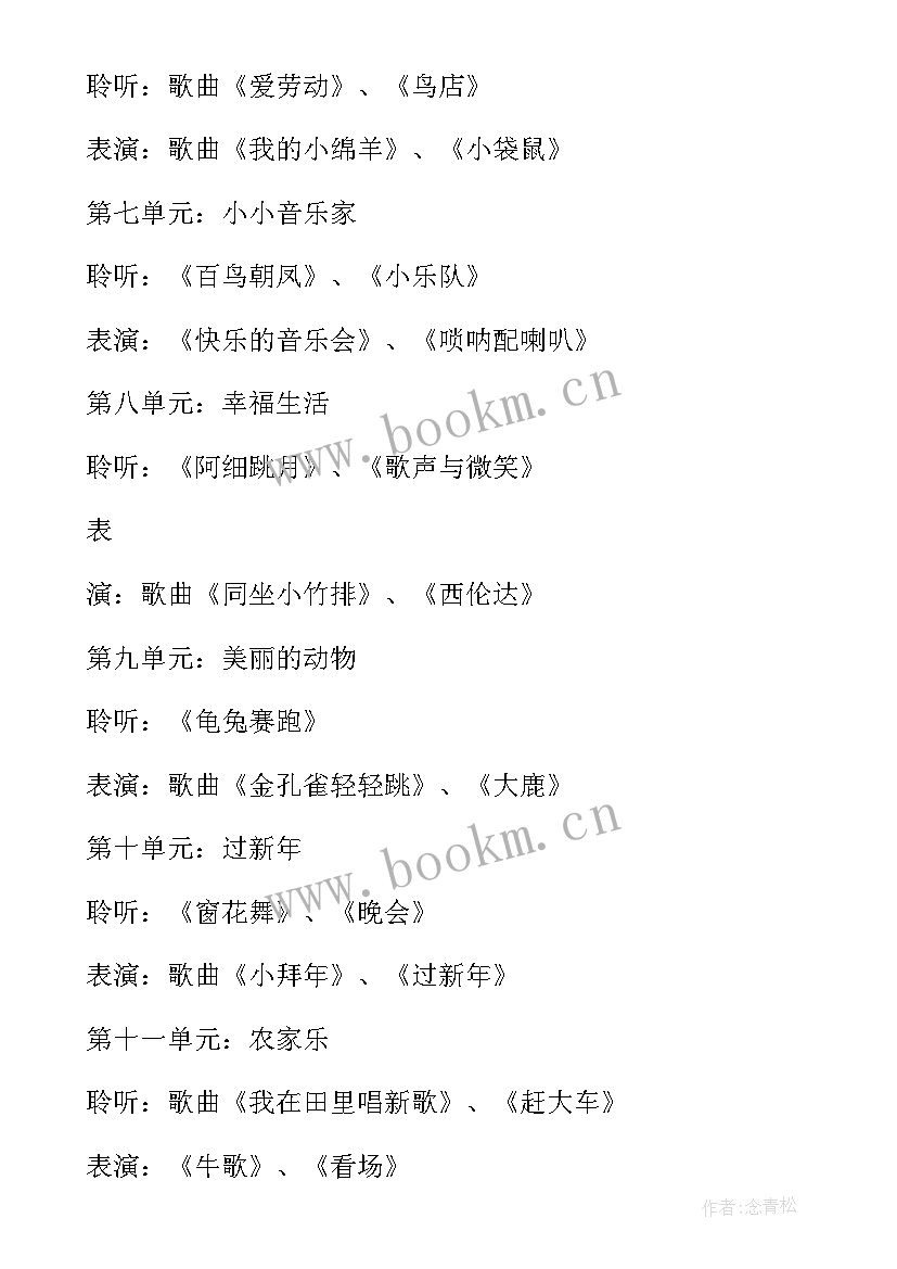 最新小学二年级音乐教案湘教版 二年级音乐教学计划(模板6篇)